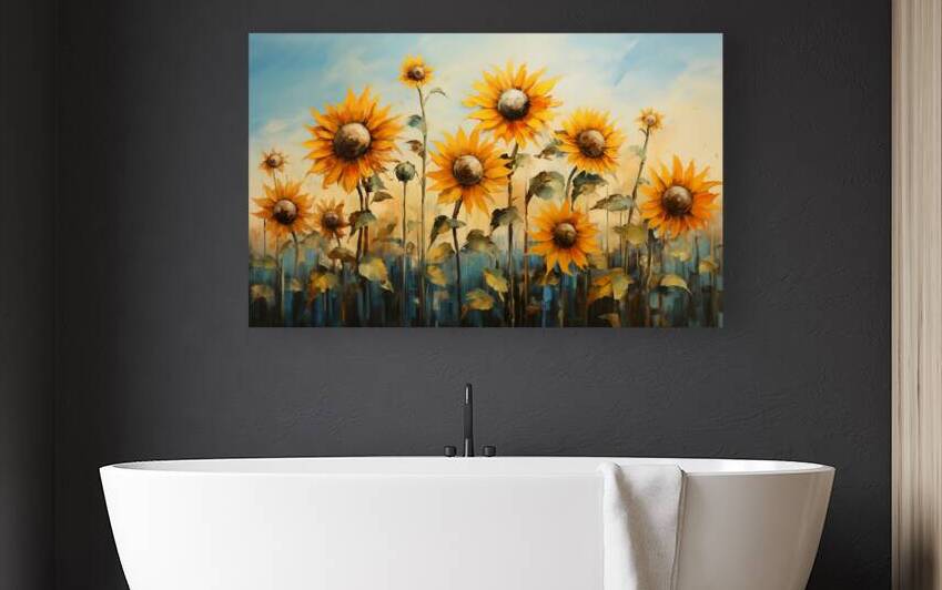 Les Geants De L’Ete - Summer Giants - Sunflower Field Art Prints by Savage Art Prints
