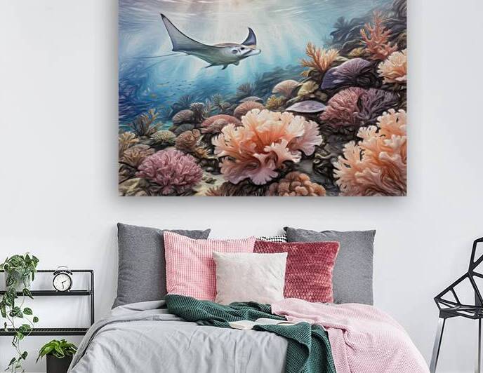 Graceful Manta Over Reef   GIA2501 0467 WAT by JordiCarrio