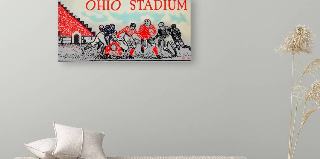 1927 Ohio Stadium Football Art by Row One Brand