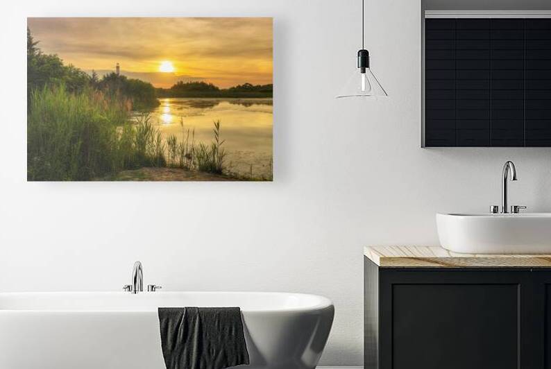 Cape May Light Sunset from Bunker Pond by Jason Fink