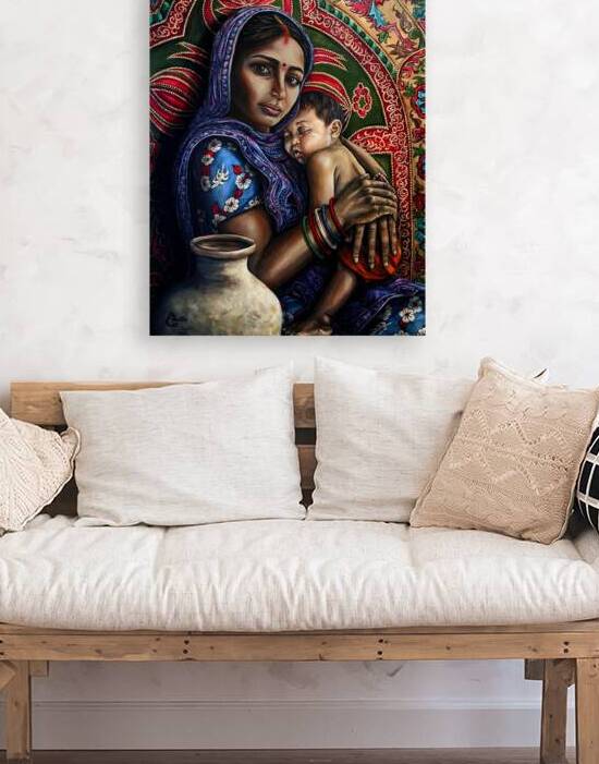 Flora White - Mata Mother  ACRYLIC  18X24 by Global Art League