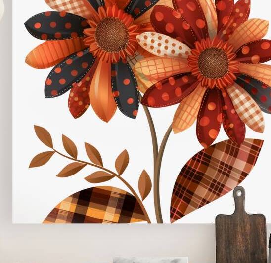 Plaid Botanica 28 - Modern Floral Art Prints by Savage Art Prints