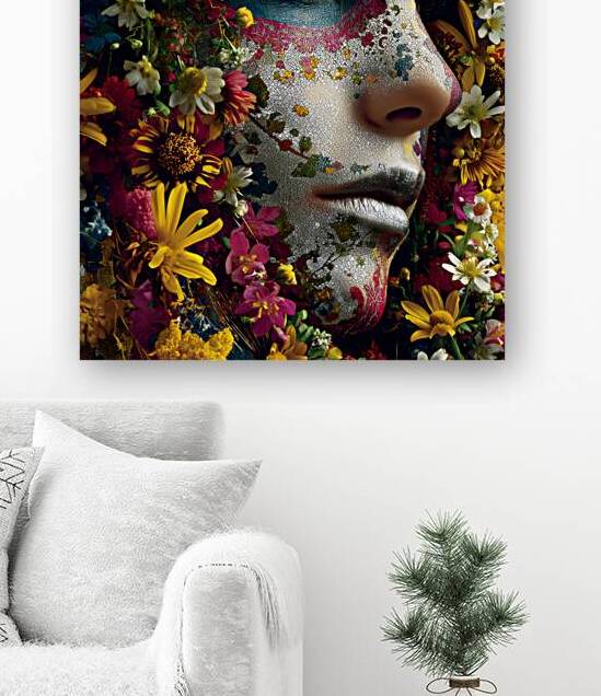 La Reina De Las Flores - The Queen Of Flowers - Pop Surreal Floral Art Prints by Savage Art Prints