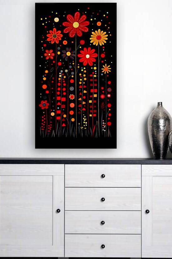 Jardin Geometrique - Geometric Garden - Graphic Floral Art Prints by Savage Art Prints