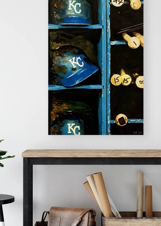 Vintage Kansas City Royals Batting Helmets Art by Row One Brand