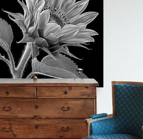 Sunflower Selfie 8 - Sunflower Portrait Art Prints by Savage Art Prints