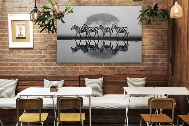 Led Beside Still Waters - Monochrome Landscape Art Prints by Savage Art Prints