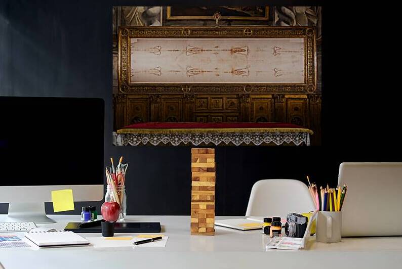 San Domenico Church Interior with Display of the Official Holy S by Paolo Modena