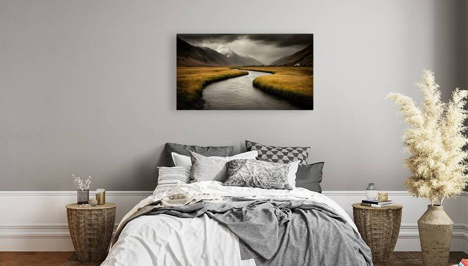 Where the Waters Run - Minimal Landscape Art Prints by Savage Art Prints