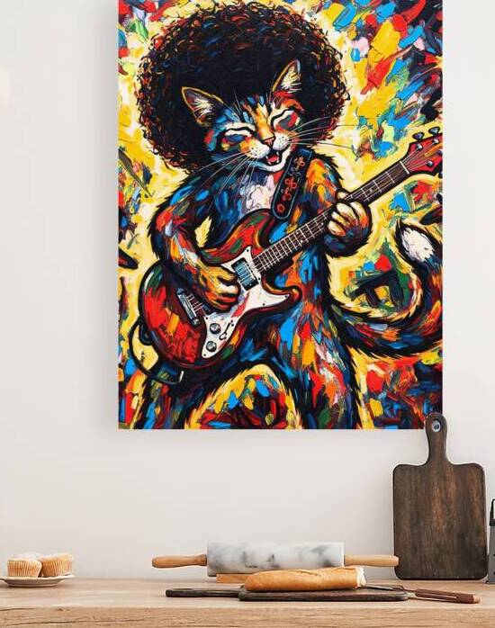 Cat Guitar Music by Vision Art