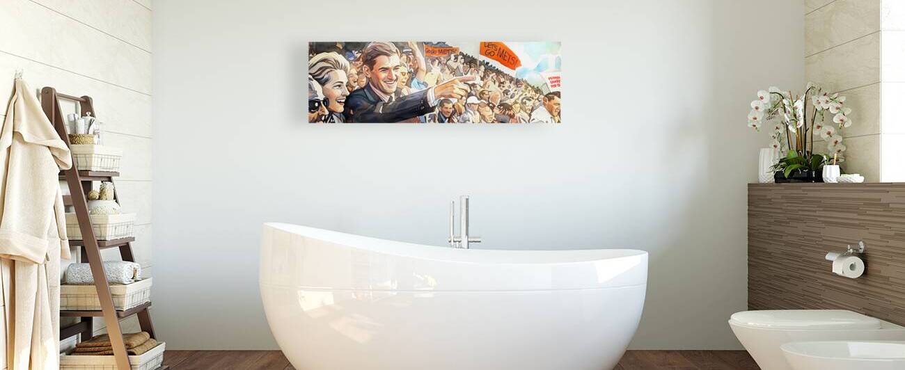 1960s New York Mets Crowd Art Remix by Row One Brand