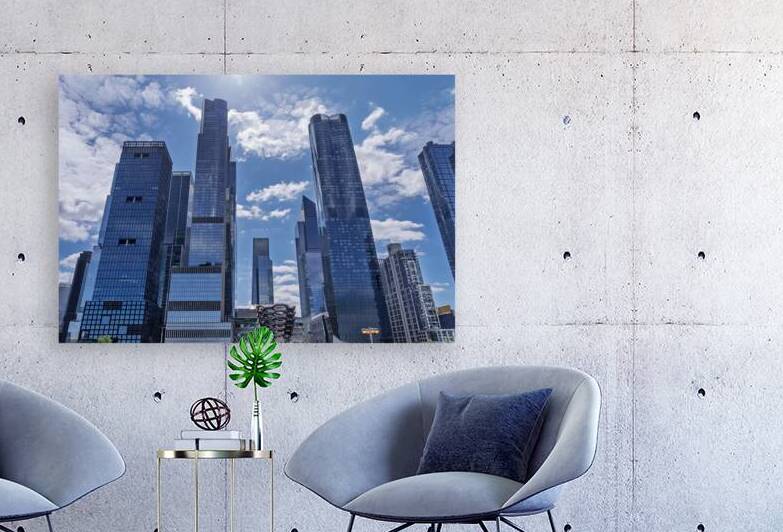 Tall office and apartment buidlings above Hudson Yards in New Yo by Steve Heap