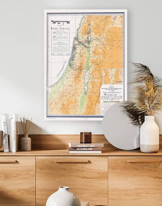 1931 Map of Eretz Israel by Jewish National Fund – Detailed Zionist Movement Land Settlement Jewish Homeland Vision British Mandate Palestine History Pre-State Israel and Early Zionism Cartography by History In Your Home