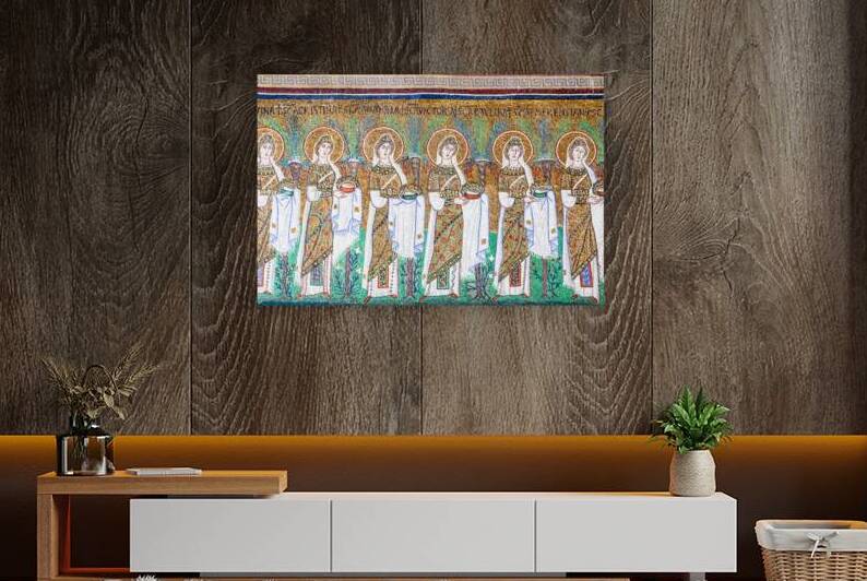 RAVENNA ITALY   Santa Apollinare Basilica antique interior dec by Paolo Modena