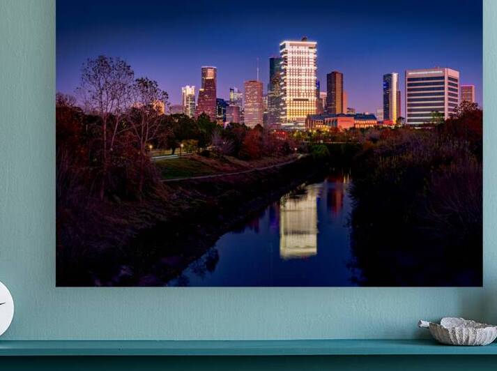 Houston Downtown at Buffalo Bayou 2   Houston Tex by Robbie Green Photography