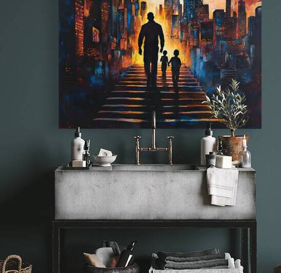 Celestial Circuitry: The City Awakens Open Edition Print by Black James and Sons