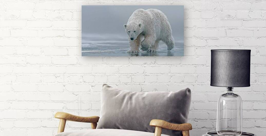 Ghost of the Tundra – Arctic Wildlife Art Print by Savage Art Prints