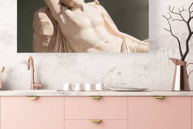 Sleeping Endymion by scultor Antonio Canova 1822   Plaster by Paolo Modena