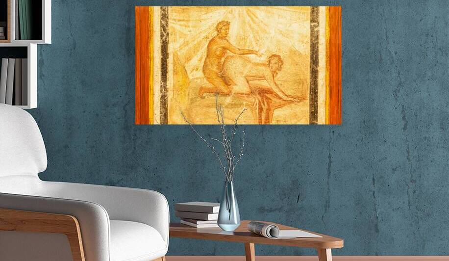 Erotic Fresco Detail from Pompeii Naples Archeological Museum   by Paolo Modena