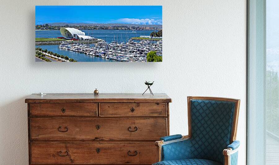 USA California San Diego Bay marina and Seaport Village in downtown near Gaslamp Quarter by Elijah Lovkoff