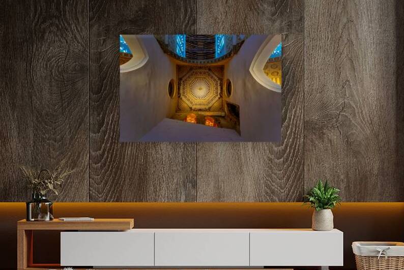 Ceiling Geometry in Blue by Geoffrey Prior