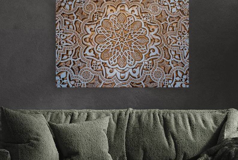 Alhambras Floral Plasterwork Detail by Geoffrey Prior