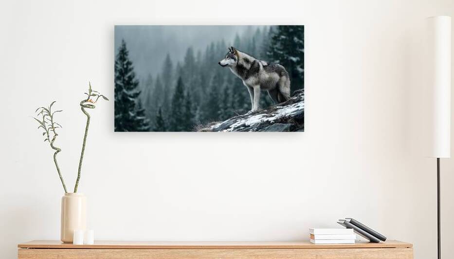 Forest Sentinel – Wildlife Landscape Art Print by Savage Art Prints