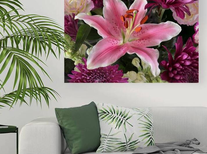 Pink Stargazer Lily Bouquet by Gill Billington