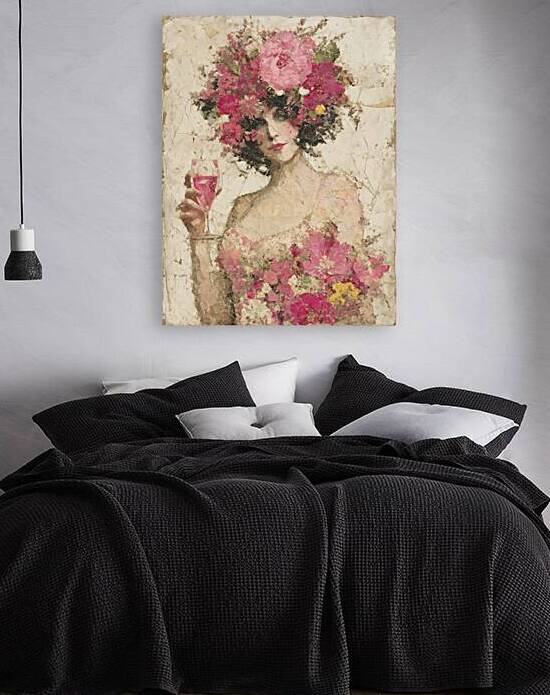 La Dame en Fleurs – The Lady in Bloom Vintage Poster Art Print by Savage Art Prints