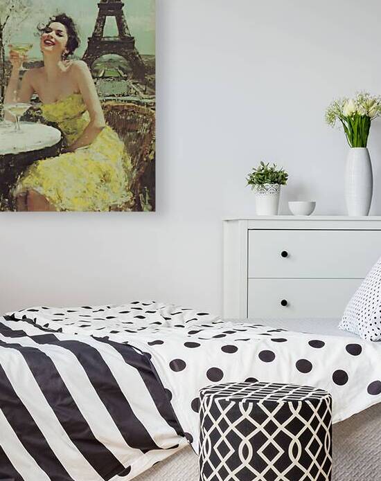 Parisian Joy Portrait – Vintage French Art Print by Savage Art Prints