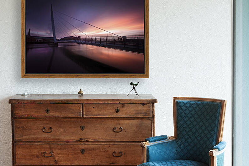 Daybreak at Swansea Sail Bridge by Leighton Collins