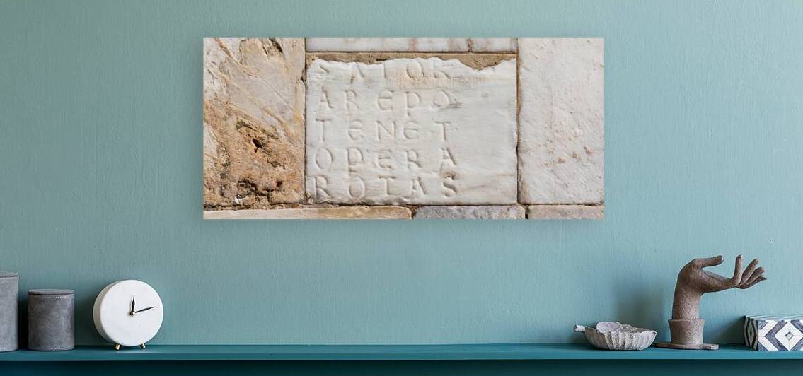 Facade of Siena Cathedral Italy. The magic Sator square esoter by Paolo Modena