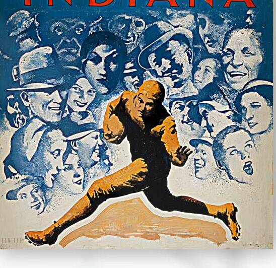 1930s Vintage Indiana Hoosiers Football Art by Row One Brand