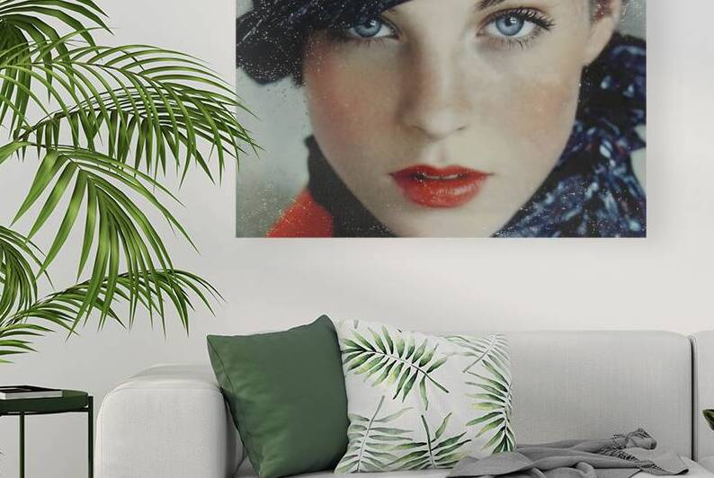 The Stare – Vintage Fashion Portrait Art Print by Savage Art Prints