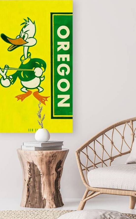 1960 Oregon Duck Slingshot Cartoon Art by Row One Brand