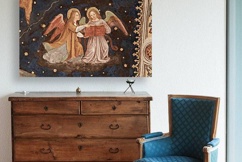 Angels on Starry Sky in San Maurizio al Monastero Maggiore churc by Paolo Modena