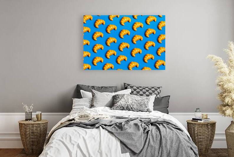 Plastic croissant pattern symbolizes junk food culture critique by ADDICTIVE STOCK