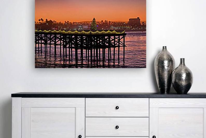 Crystal Pier Holiday Sunrise In San Diego by Ryan Cameron