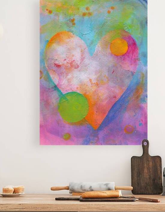 Love universe abstract acrylic painting  by Karen Kaspar