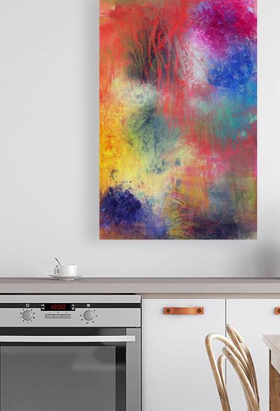 Mystical forest acrylic painting by Karen Kaspar