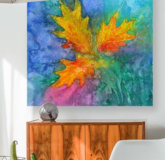 Three oak leaves by Karen Kaspar