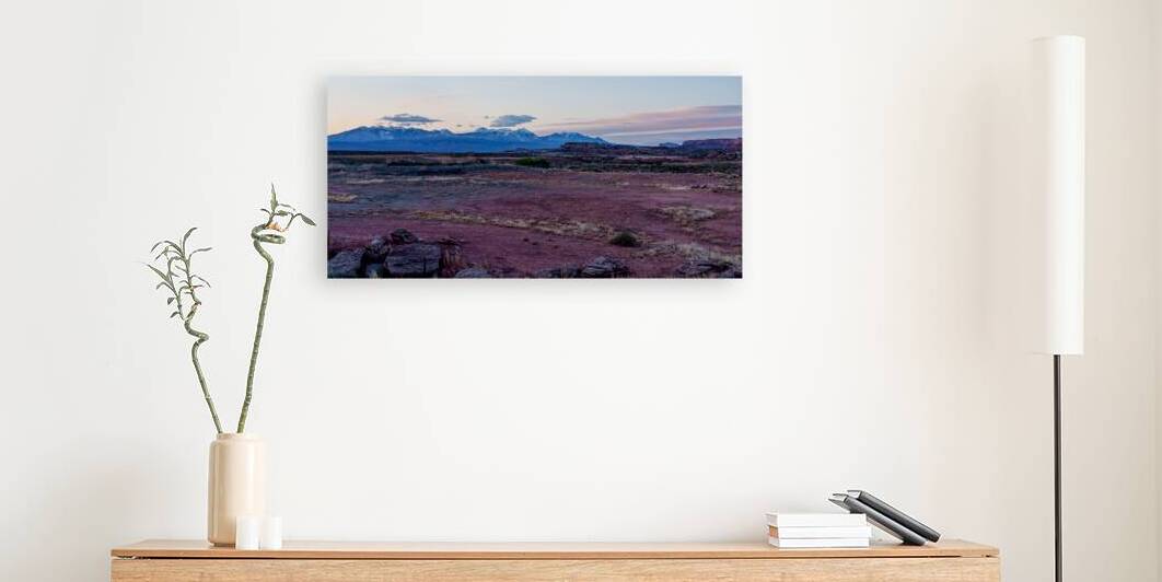 La Sal Mountains Dawn Pano by Jennifer White