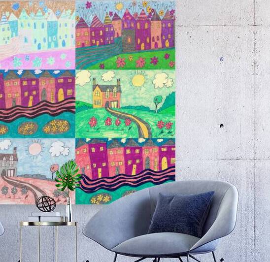 Abstract Village Landscape by Catriona Roberts Nature Photography and Designs