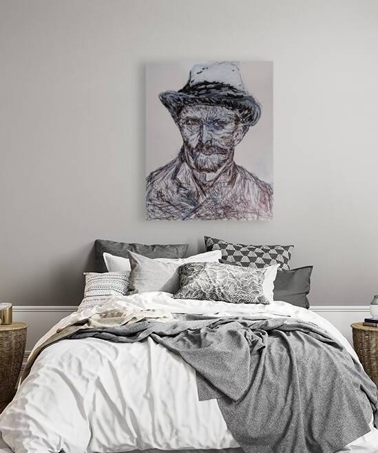 20250807 174917 Vincent Van Gogh pen and ink by Lawrence Silver Art