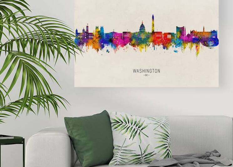 Washington D.C. USA Skyline Beige by Towseef Dar