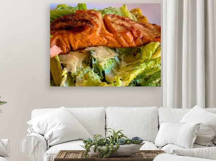 Grilled Salmon on Caesar by Bill Swartwout Photography