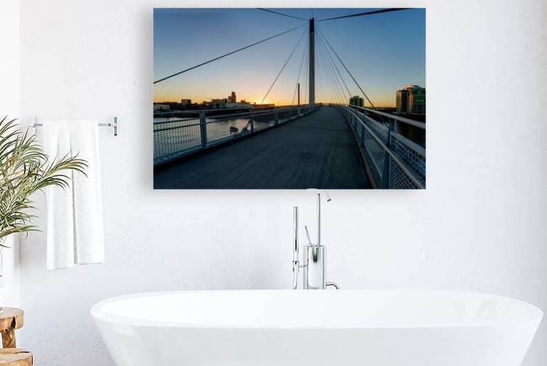 Bob Kerrey Bridge Walking Into The Sunset by Jennifer White