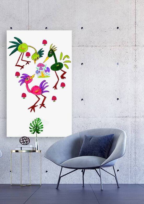 Abstract Cute Birds and Mushrooms Too by Catriona Roberts Nature Photography and Designs