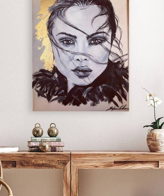 Gold Series 4 Acrylic Goldleaf 11 x 14 22 copy.jp by Sylvia Cohen Fine Art