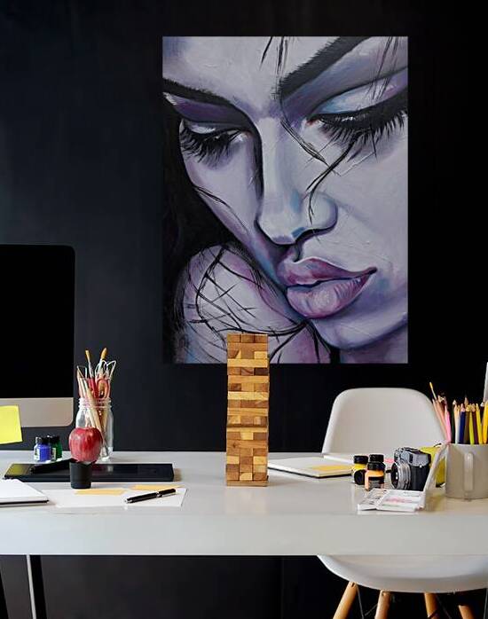 Violet Oil on canvas 36 x 48 22 by Sylvia Cohen Fine Art